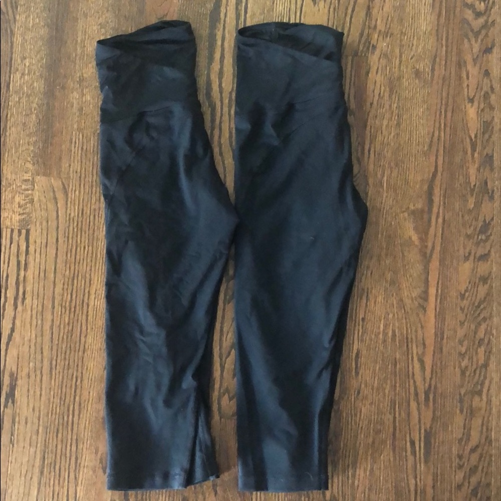 2 black maternity Capri leggings